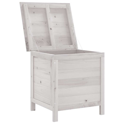 Contenitore Giardino Bianco 50x49x56,5 cm Legno Massello Abete - homemem39