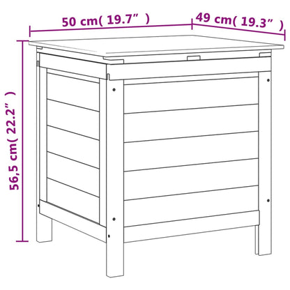 Contenitore da Giardino Antracite 50x49x56,5 cm Massello Abete