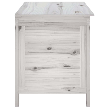 Contenitore Giardino Bianco 99x49,5x58,5cm Legno Massello Abete - homemem39