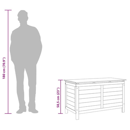 Contenitore Giardino Bianco 99x49,5x58,5cm Legno Massello Abete - homemem39