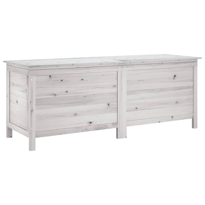 Contenitore Giardino Bianco 150x50x56,5 cm Legno Massello Abete - homemem39