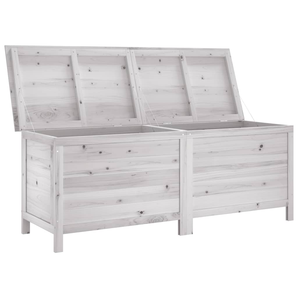 Contenitore Giardino Bianco 150x50x56,5 cm Legno Massello Abete - homemem39