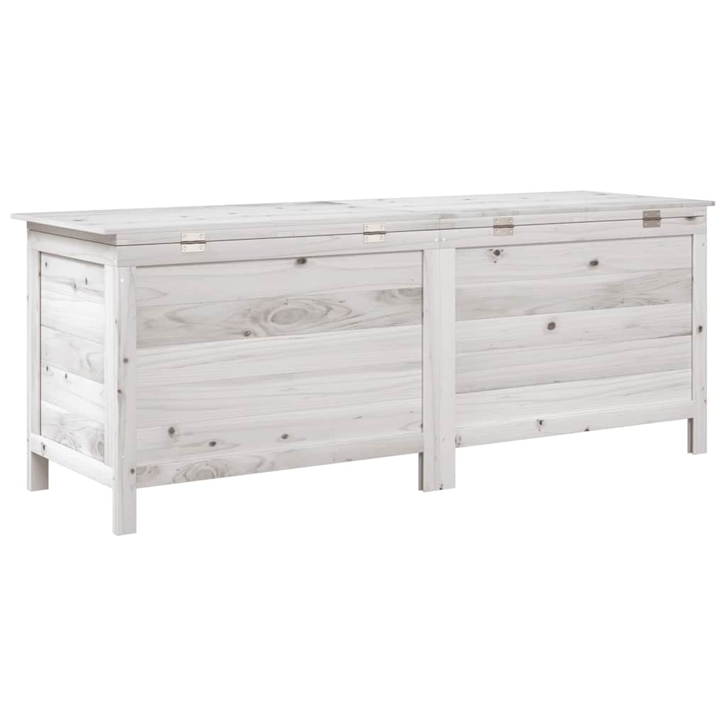 Contenitore Giardino Bianco 150x50x56,5 cm Legno Massello Abete - homemem39