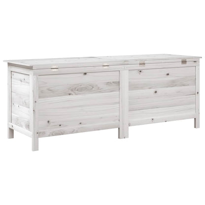 Contenitore Giardino Bianco 150x50x56,5 cm Legno Massello Abete - homemem39