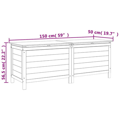 Contenitore Giardino Marrone 150x50x56,5cm Legno Massello Abete | homemem39
