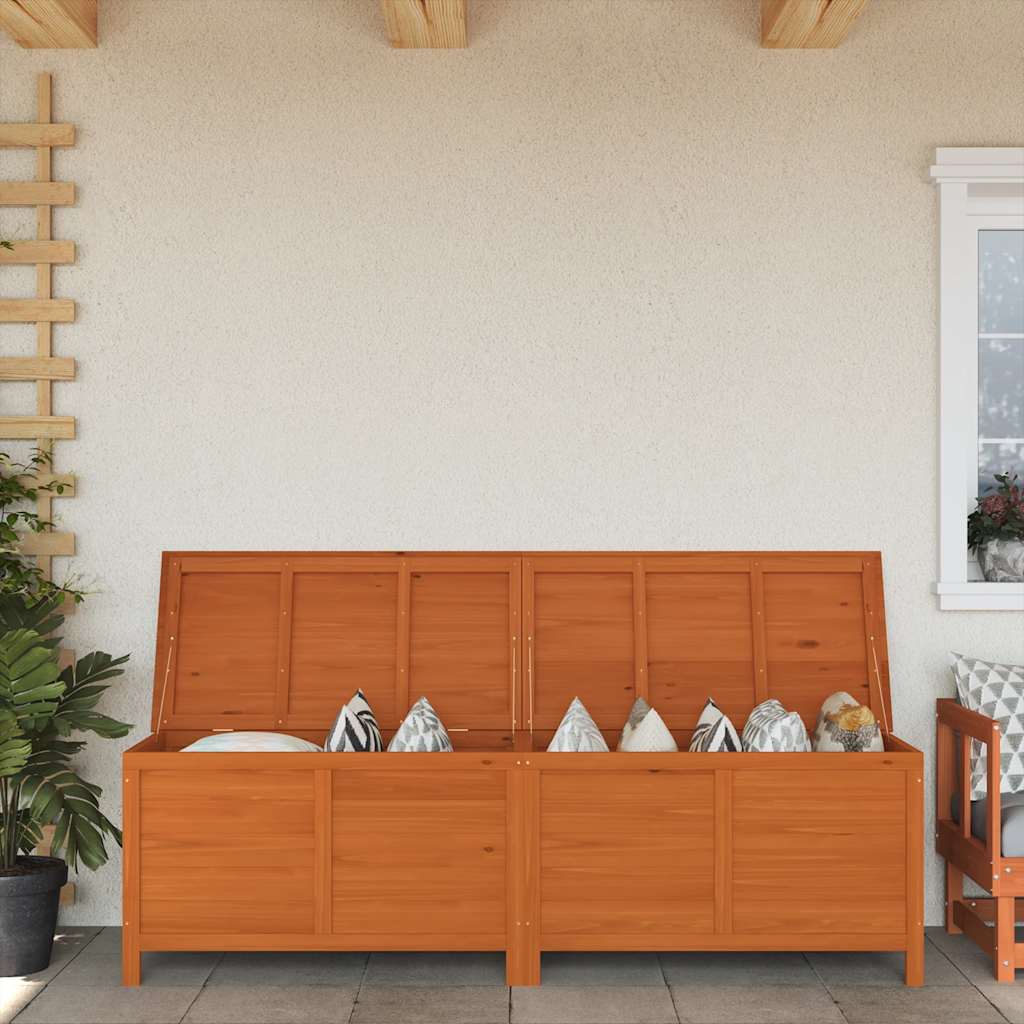 Contenitore da Giardino Marrone 198,5x50x56,5 cm Massello Abete | homemem39