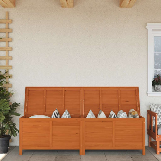 Contenitore da Giardino Marrone 198,5x50x56,5 cm Massello Abete - homemem39