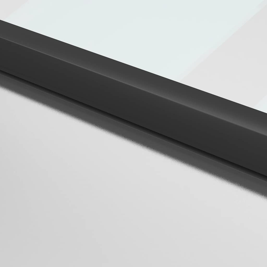 Porta per Interni Nera 76x201,5cm Vetro Temperato e Alluminio | homemem39