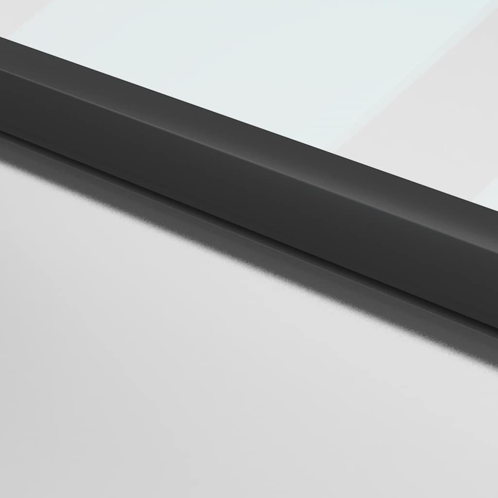 Porta per Interni Nera 83x201,5cm Vetro Temperato e Alluminio | homemem39