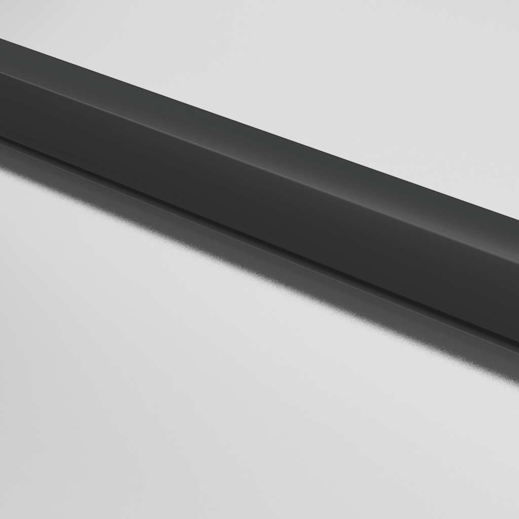 Porta Interni Sottile Nera 93x201,5cm Vetro Temperato Alluminio - homemem39