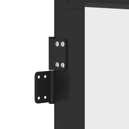 Porta Interni Sottile Nera 93x201,5cm Vetro Temperato Alluminio | homemem39