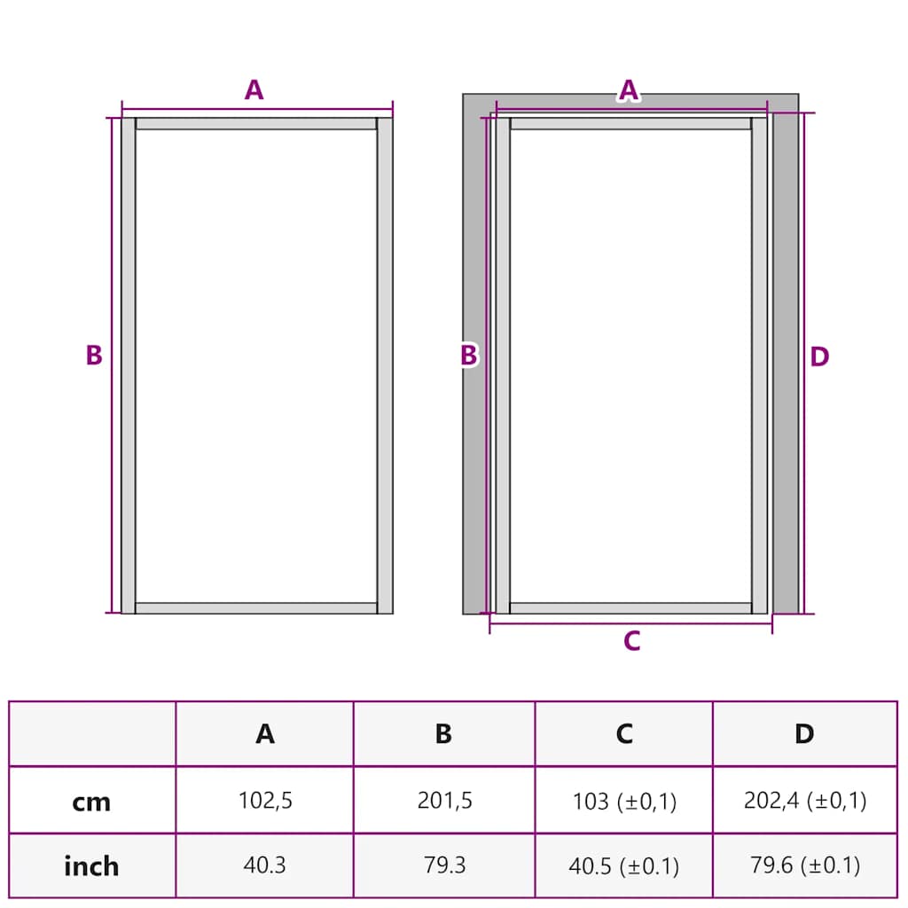 Porta Interni Sottile Nera 102,5x201,5Vetro Temperato Alluminio | homemem39