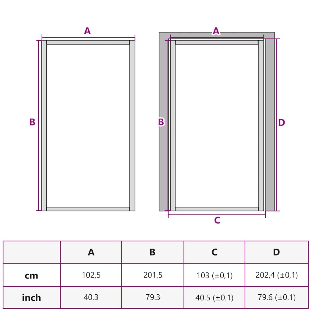 Porta Interni Sottile Nera 102,5x201,5Vetro Temperato Alluminio | homemem39