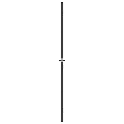 Porta Interni Sottile Nera 83x201,5cm Vetro Temperato Alluminio | homemem39