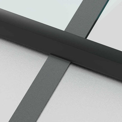 Porta Interni Sottile Nera 93x201,5cm Vetro Temperato Alluminio | homemem39