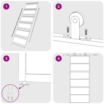 Porta Scorrevole Dorata 90x205 Vetro Trasparente ESG Alluminio | homemem39