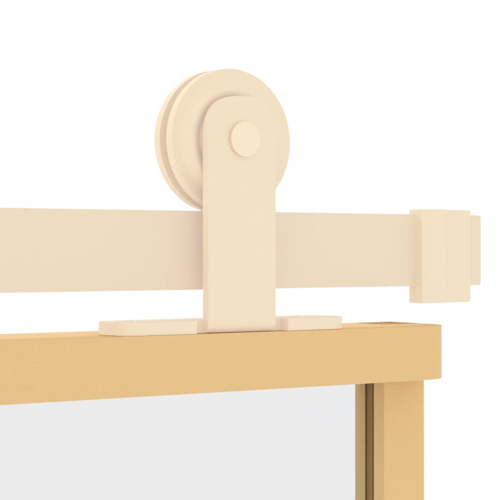 Porta Scorrevole Dorata 90x205 Vetro Trasparente ESG Alluminio - homemem39