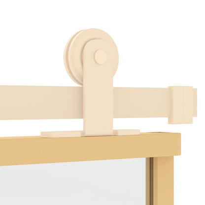 Porta Scorrevole Oro 102,5x205 Vetro Trasparente ESG Alluminio - homemem39