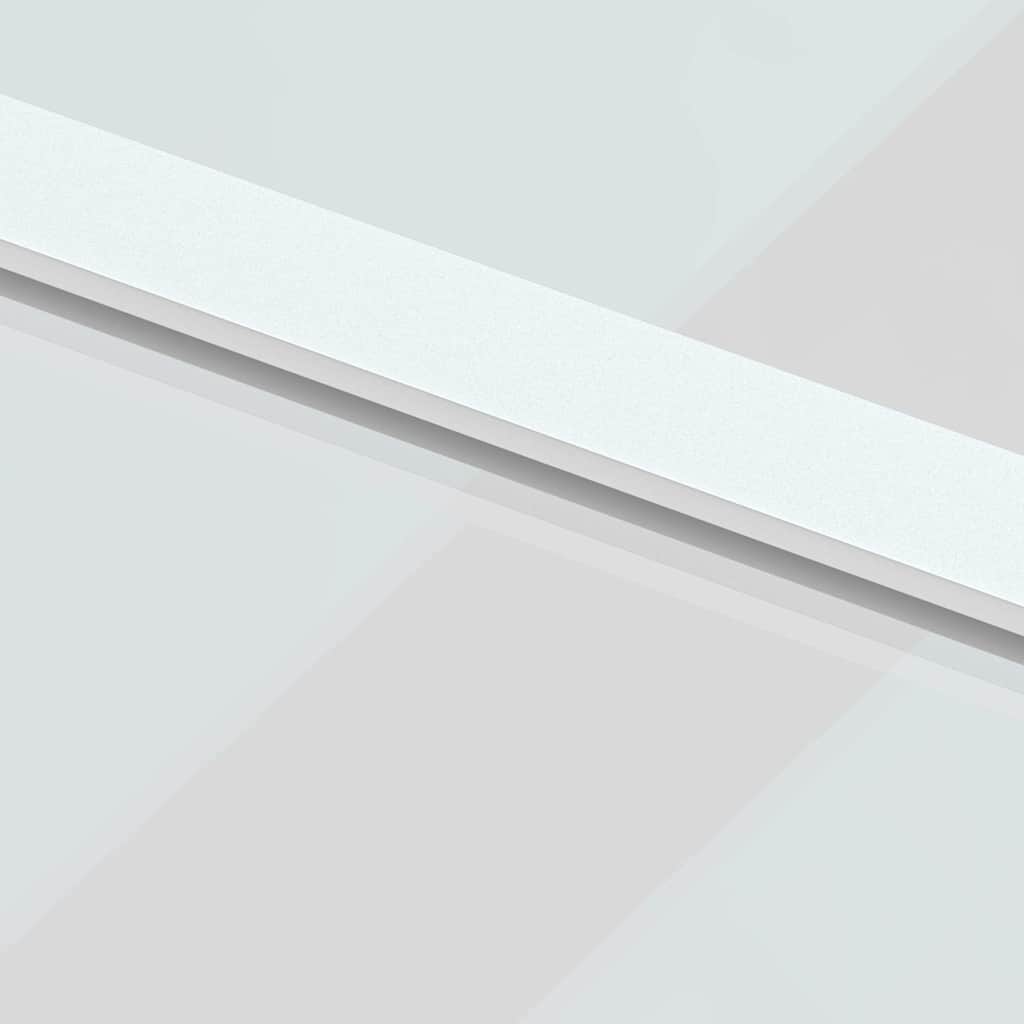 Porta Scorrevole Bianca 76x205 cm Vetro Temperato e Alluminio - homemem39