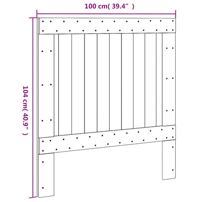 Testiera 100x104 cm in Legno Massello di Pino