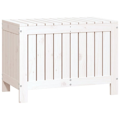 Contenitore Giardino Bianco 76x42,5x54cm Legno Massello di Pino - homemem39