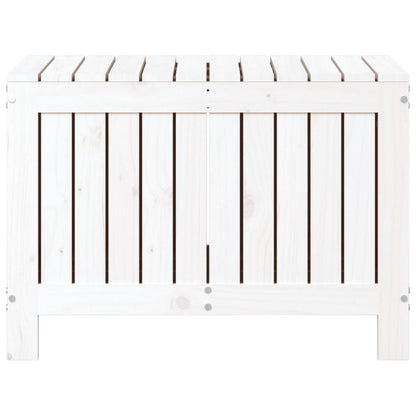 Contenitore Giardino Bianco 76x42,5x54cm Legno Massello di Pino - homemem39