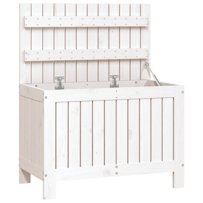Contenitore Giardino Bianco 76x42,5x54cm Legno Massello di Pino - homemem39