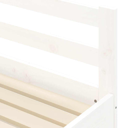 Divano Letto con Letto Estraibile Bianco 90x200cm Massello Pino | homemem39