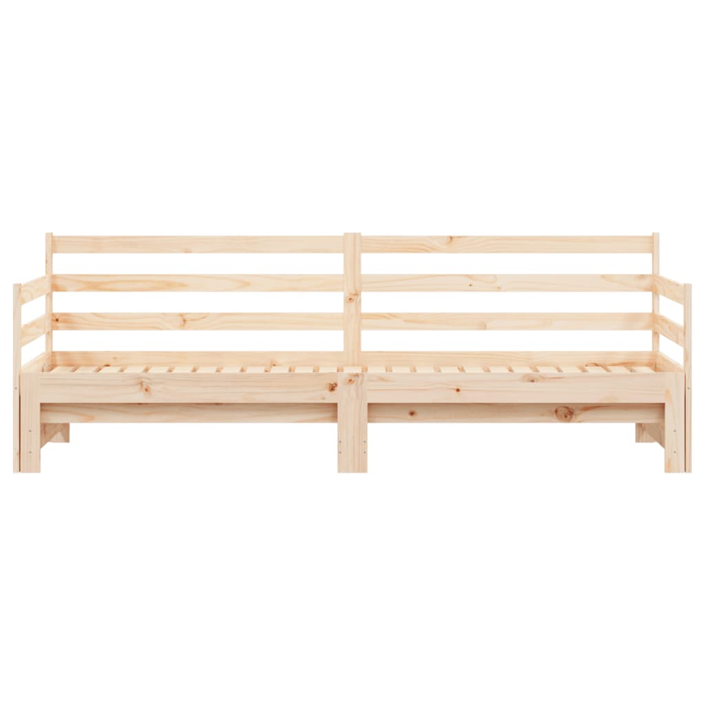 Divano Letto con Letto Estraibile 80x200cm Legno Massello Pino - homemem39