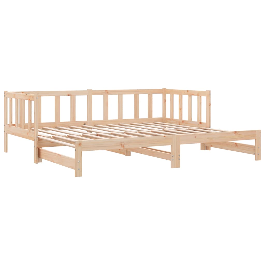 Divano Letto con Letto Estraibile 90x200cm Legno Massello Pino - homemem39