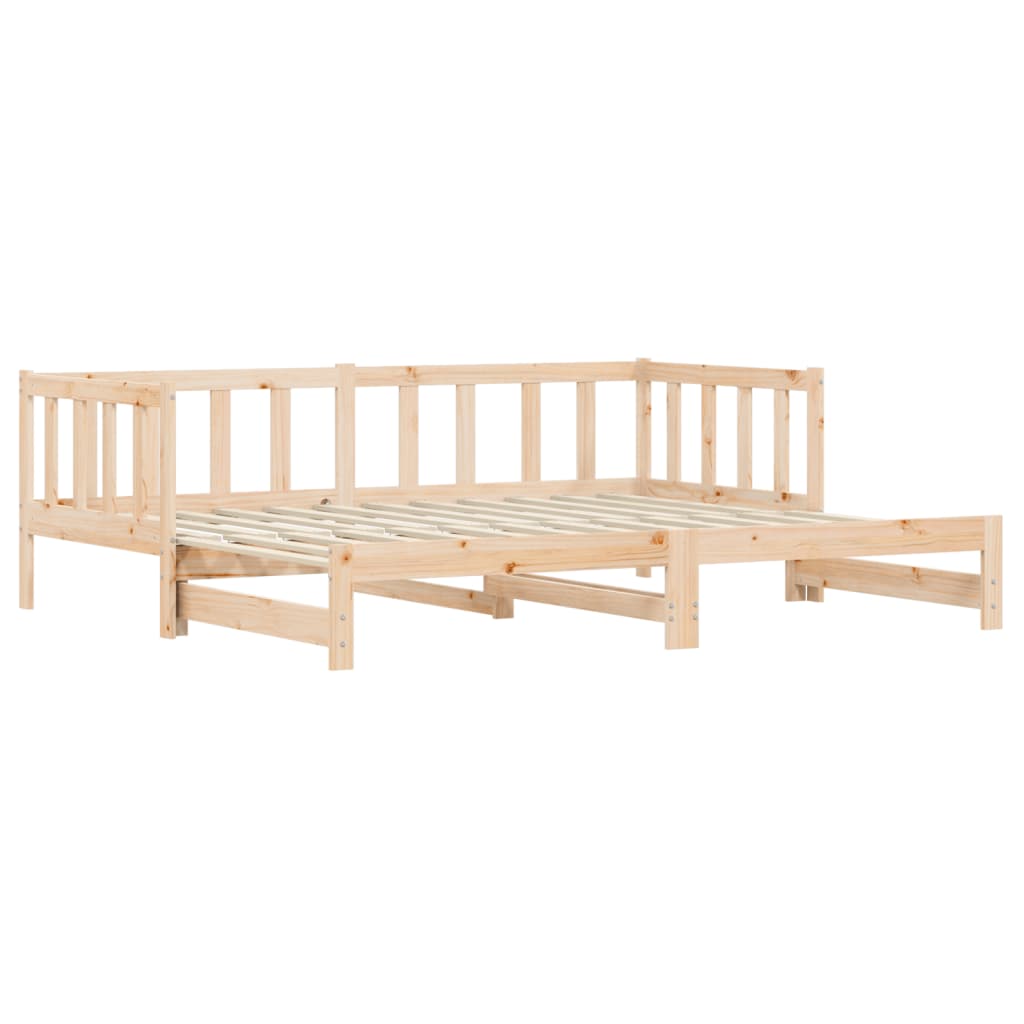 Divano Letto con Letto Estraibile 90x190 cm Legno Massello Pino