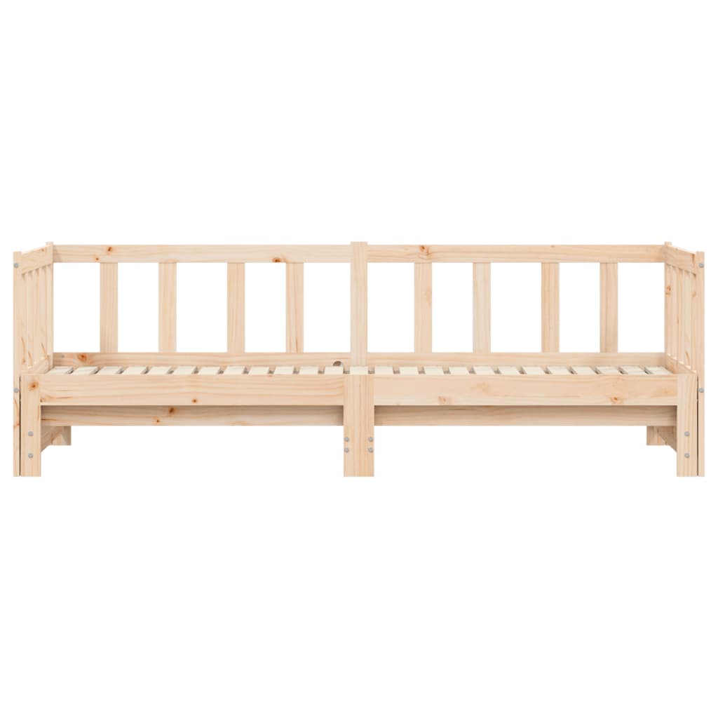 Divano Letto con Letto Estraibile 90x190 cm Legno Massello Pino