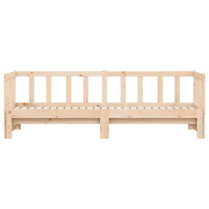 Divano Letto con Letto Estraibile 90x190 cm Legno Massello Pino