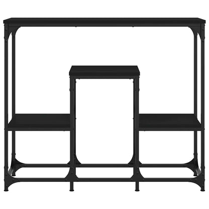 Tavolino Consolle Nero 89,5x28x76 cm in Legno Multistrato
