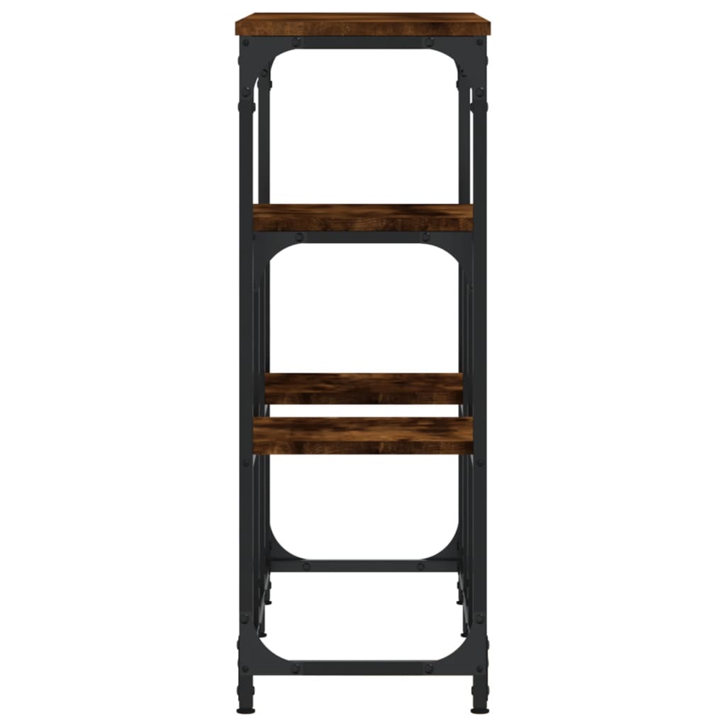 Tavolo Consolle Rovere Fumo 89,5x28x76 cm Legno Multistrato - homemem39