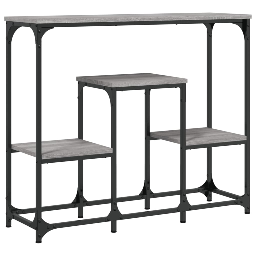Tavolo Consolle Grigio Sonoma 89,5x28x76cm in Legno Multistrato - homemem39