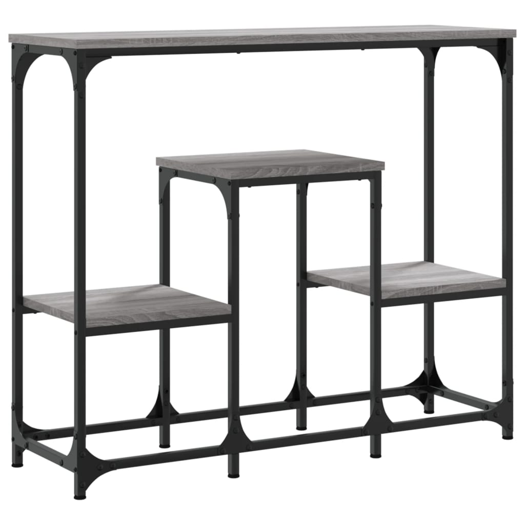 Tavolo Consolle Grigio Sonoma 89,5x28x76cm in Legno Multistrato - homemem39