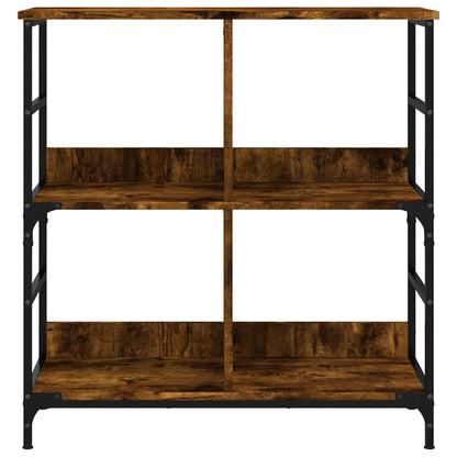 Libreria Rovere Fumo 78,5x33x82 cm in Legno Multistrato