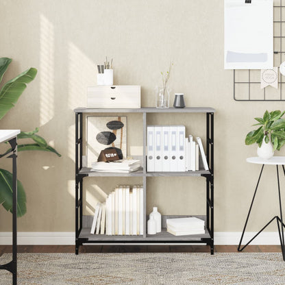 Libreria Grigio Sonoma 78,5x33x82 cm in Legno Multistrato | homemem39