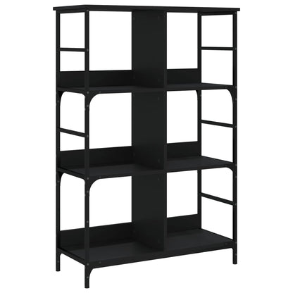 Libreria Nera 78,5x33x117,5 cm in Legno Multistrato | homemem39