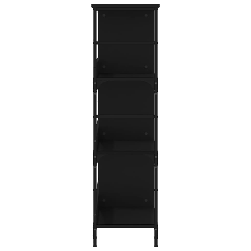 Libreria Nera 78,5x33x117,5 cm in Legno Multistrato | homemem39