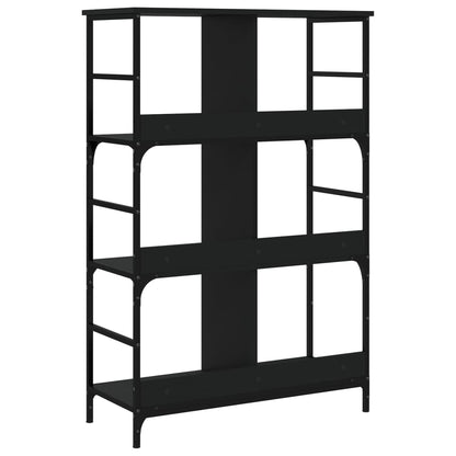 Libreria Nera 78,5x33x117,5 cm in Legno Multistrato | homemem39