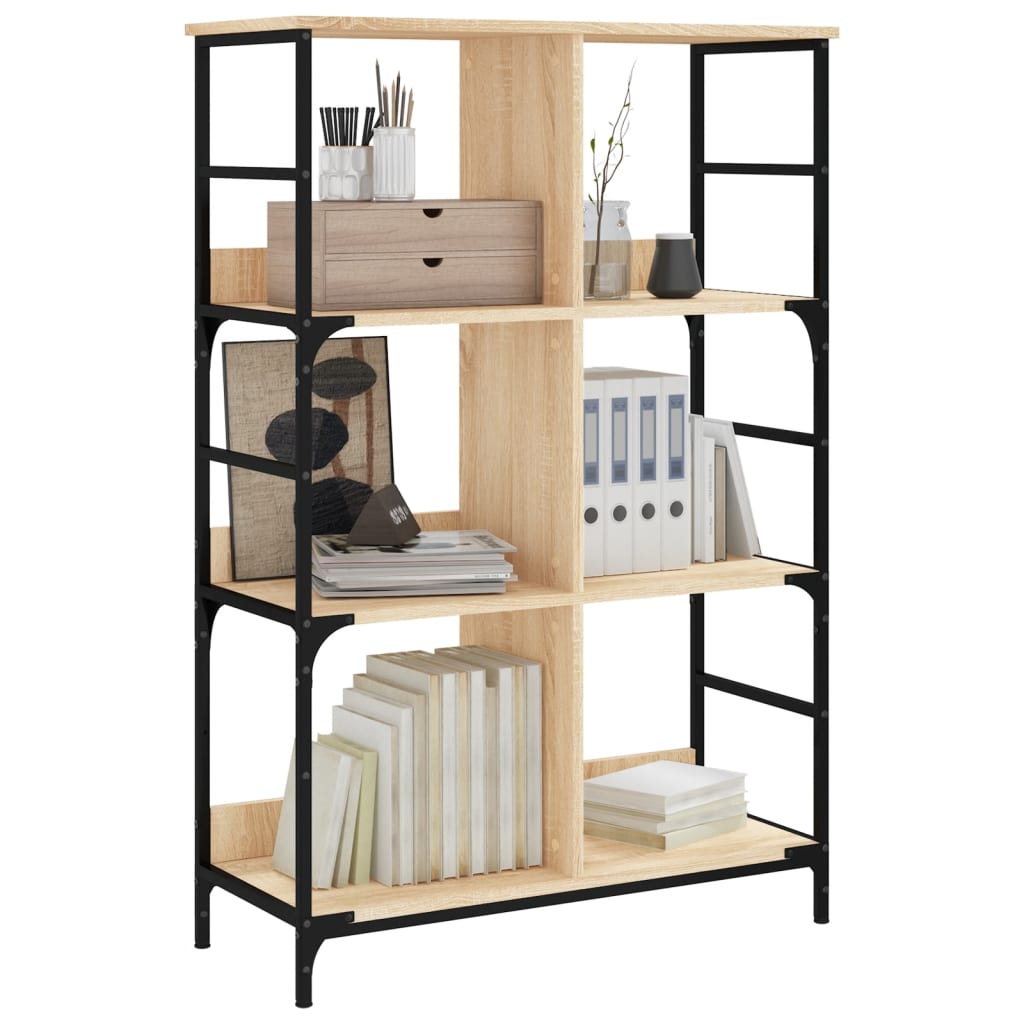 Libreria Rovere Sonoma 78,5x33x117,5 cm in Legno Multistrato | homemem39