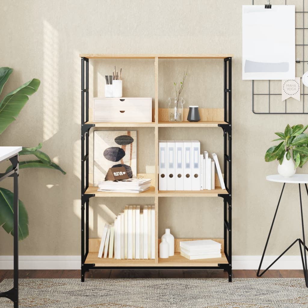 Libreria Rovere Sonoma 78,5x33x117,5 cm in Legno Multistrato | homemem39