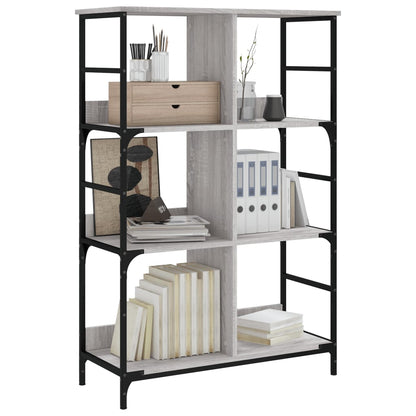 Libreria Grigio Sonoma 78,5x33x117,5 cm in Legno Multistrato | homemem39
