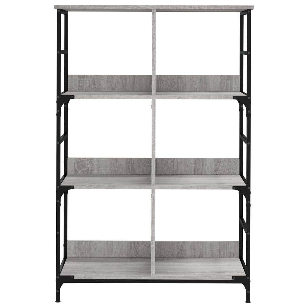 Libreria Grigio Sonoma 78,5x33x117,5 cm in Legno Multistrato