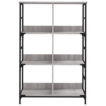 Libreria Grigio Sonoma 78,5x33x117,5 cm in Legno Multistrato