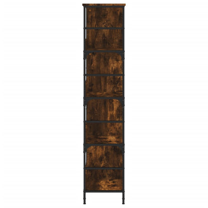 Libreria Rovere Fumo 78,5x33x153 cm in Legno Multistrato | homemem39
