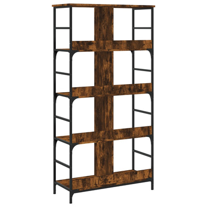 Libreria Rovere Fumo 78,5x33x153 cm in Legno Multistrato | homemem39