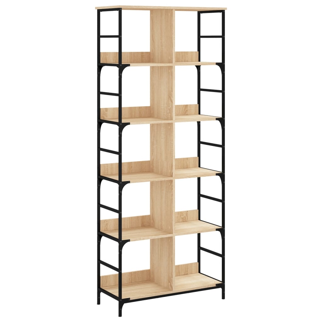 Libreria Rovere Sonoma 78,5x33x188,5 cm in Legno Multistrato | homemem39
